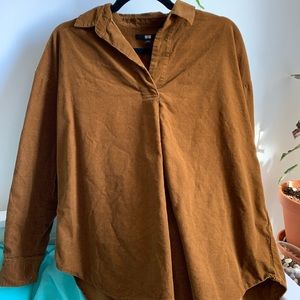 Uniqlo corduroy collar top